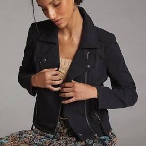 Black cropped Moto jacket